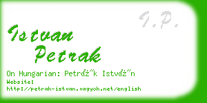 istvan petrak business card